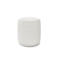 Puff Redondo Orgânico Para Sala Malu Bouclê M11 - D'rossi Cor Cinza - 2