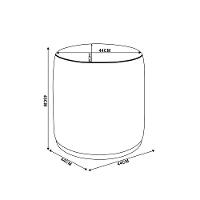 Puff Redondo Orgânico Para Sala Malu Bouclê M11 - D'rossi Cor Cinza