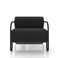 Poltrona Sala De Estar Industrial Preto Ameli Veludo K01 - D'rossi Cor Preto - 3