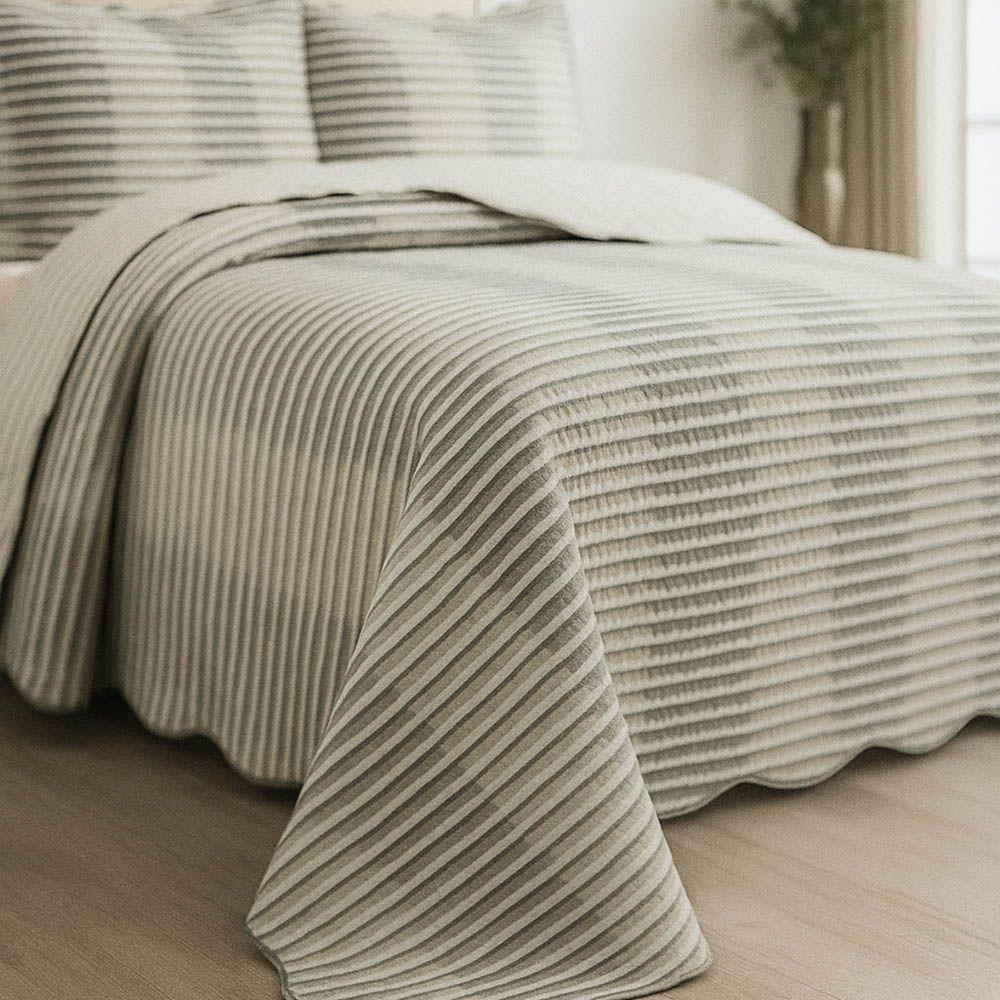 Kit Cobre Leito Colcha Magnus Queen 3 Peças Dupla Face Estampado Geométrico - Elegance - 100% Poliéster - 4