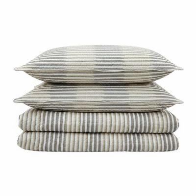 Kit Cobre Leito Colcha Magnus Queen 3 Peças Dupla Face Estampado Geométrico - Elegance - 100% Poliéster