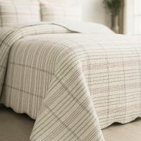 Kit Cobre Leito Colcha Magnus Casal 3 Peças Dupla Face Estampado Geométrico - Rose - 100% Poliéster