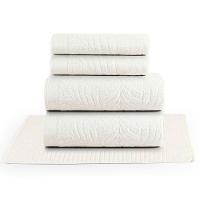 Jogo De Banho Toalhas Numa 100% Algodão Fio Penteado Macio 05 Peças Natureza - Off White - 1