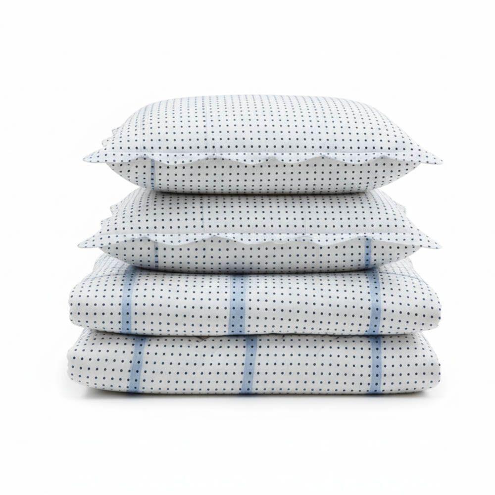 Kit Cobre Leito Colcha Magnus Casal 3 Peças Dupla Face Estampado Geométrico - Bolinhas - 100% Poliéster - 1