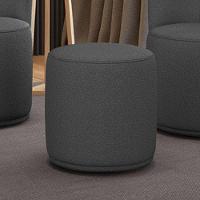 Puff Redondo Orgânico Para Sala Malu Bouclê M11 - D'rossi Cor Grafite - 1