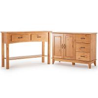 Kit Balcão Buffet 2 Portas E Aparador 100% Madeira Rústica Mirella Carvalho - 1