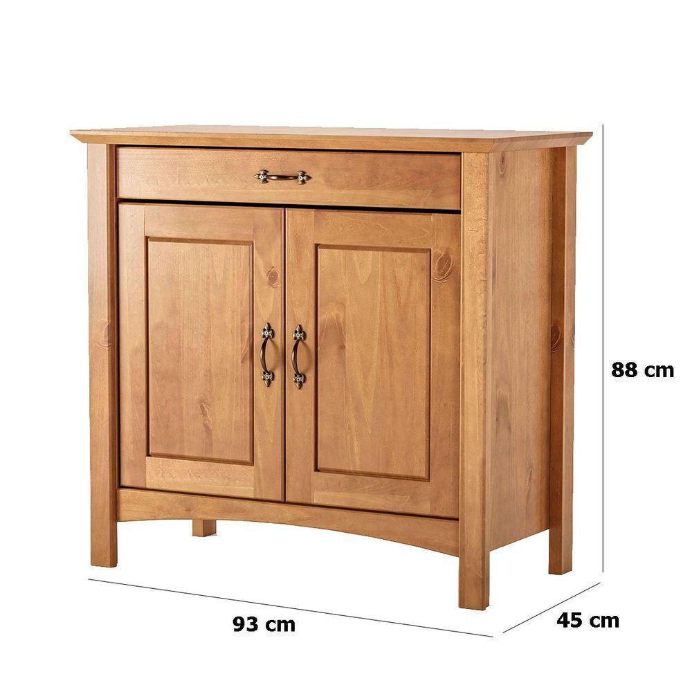 Kit Balcão 3 Portas E Buffet Aparador 100% Madeira Bellina Carvalho - 5