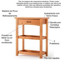 Kit Balcão Buffet 2 Portas E Aparador Para Sala 100% Madeira Solare Carvalho - 3