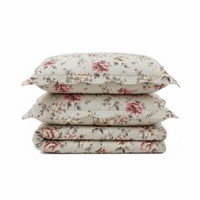 Kit Cobre Leito Colcha Magnus Super King 3 Peças Dupla Face Estampado Floral - Garden - 100% Poliéster