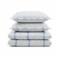 Kit Cobre Leito Colcha Magnus Solteiro 2 Peças Dupla Face Estampado Geométrico - Bolinhas - 100% Poliéster - 1