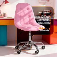 Cadeira Office Eiffel Botonê Ajustável Oficial Girat + Ebook Rosa 1 - 3