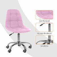 Cadeira Office Eiffel Botonê Ajustável Oficial Girat + Ebook Rosa 1 - 7