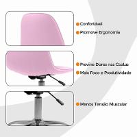 Cadeira Office Eiffel Botonê Ajustável Oficial Girat + Ebook Rosa 1 - 8