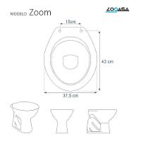 Tampa De Vaso Antimicrobiano Zoom Branco Para Bacia Logasa - 6