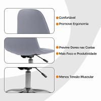 Cadeira Office Eiffel Botonê Ajustável Oficial Girat + Ebook Cinza 1 - 8