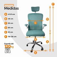 Kit Com 2 Cadeiras De Escritório Diretor Oficial Vegas Com Apoio + Ebook Verde E Branco 2 - 5