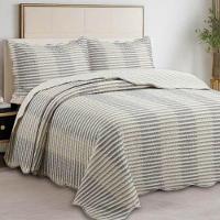 Kit Cobre Leito Colcha Magnus Super King 3 Peças Dupla Face Estampado Geométrico - Elegance - 100% Poliéster - 2