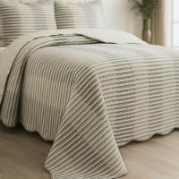 Kit Cobre Leito Colcha Magnus Super King 3 Peças Dupla Face Estampado Geométrico - Elegance - 100% Poliéster