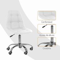 Cadeira Office Eiffel Botonê Ajustável Oficial Girat + Ebook Branco 1 - 8