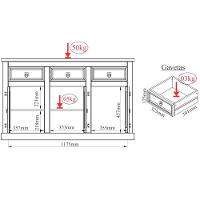 Kit Balcão Buffet E Cristaleira 4 Portas 100% Madeira King Imbuia - 6