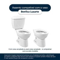 Assento Sanitario Antimicrobiano Benfica Branco Para Vaso Luzarte - 3