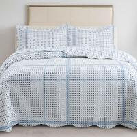 Kit Cobre Leito Colcha Magnus Queen 3 Peças Dupla Face Estampado Geométrico - Bolinhas - 100% Poliéster - 3