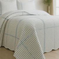 Kit Cobre Leito Colcha Magnus Queen 3 Peças Dupla Face Estampado Geométrico - Bolinhas - 100% Poliéster