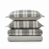 Kit Cobre Leito Colcha Magnus Casal 3 Peças Dupla Face Estampado Geométrico - Verde - 100% Poliéster - 1