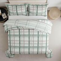 Kit Cobre Leito Colcha Magnus Casal 3 Peças Dupla Face Estampado Geométrico - Verde - 100% Poliéster - 5