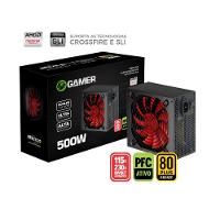 Fonte Alimentação Para Pc Brazil PC 500W 80 Plus Preto - 1