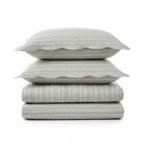 Kit Cobre Leito Colcha Magnus Casal 3 Peças Dupla Face Estampado Geométrico - Bege - 100% Poliéster - 1