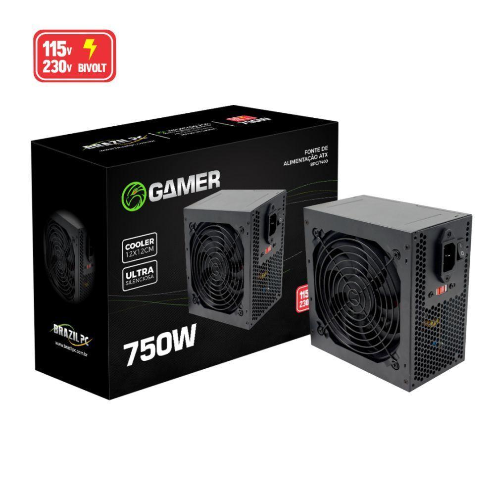 Fonte Alimentação Brazil PC Gamer ATX 750W 24 Pinos - 1