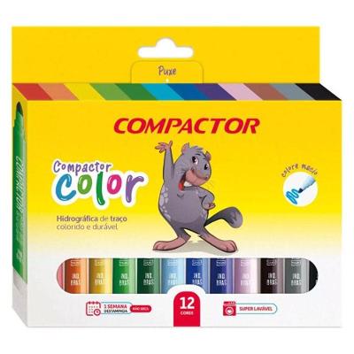 Canetinha Hidrográfica Color 1582315 12 Cores - Compactor