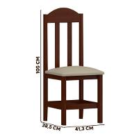 Mesa De Madeira Maciça Com 8 Cadeiras Estofadas Marrom - 4