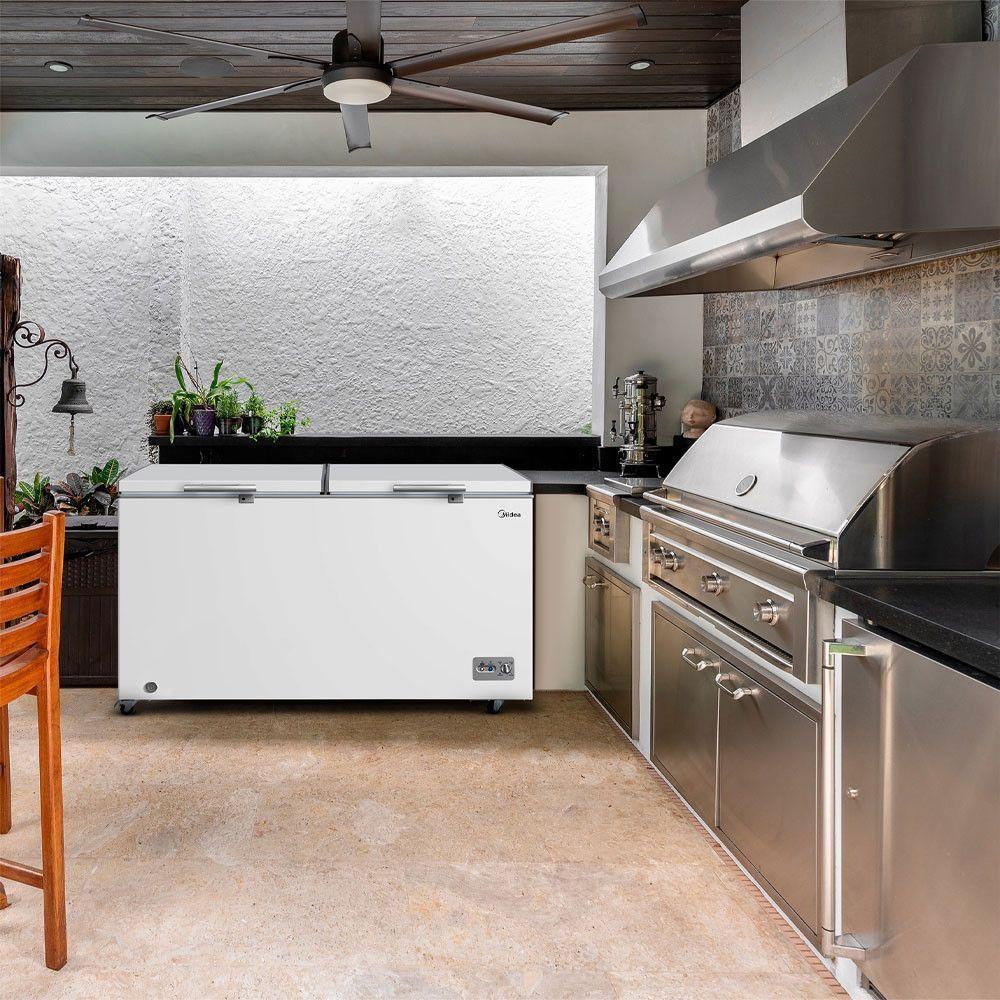 Freezer Horizontal Midea 2 Portas 508L Mdrc698fzd01 Branco - 220v - 3