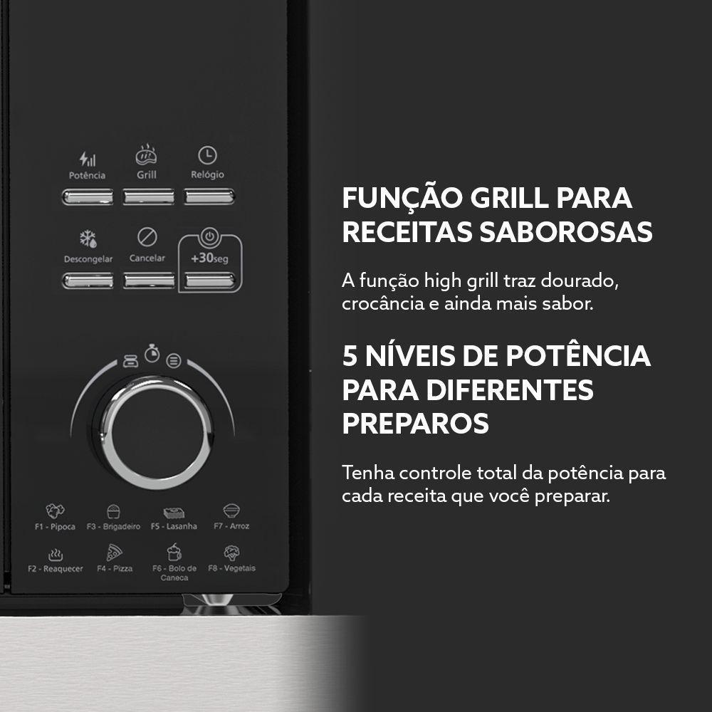 Forno Micro-ondas De Embutir Oster Black Inox 23L 220V - 6