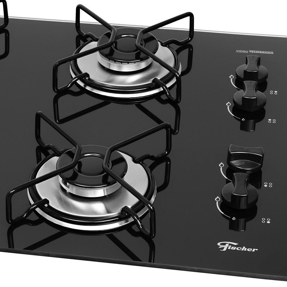 Cooktop A Gás Fischer Fit Line Com 4 Bocas Preto Bivolt 36350 - 2