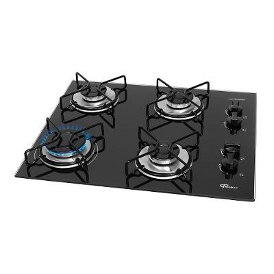 Cooktop A Gás Fischer Fit Line Com 4 Bocas Preto Bivolt 36350