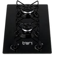 Cooktop Tron 2 Bocas Gás GLP Mesa De Vidro Preto Bivolt - 2