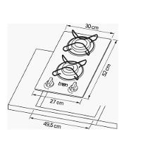 Cooktop Tron 2 Bocas Gás GLP Mesa De Vidro Preto Bivolt - 3