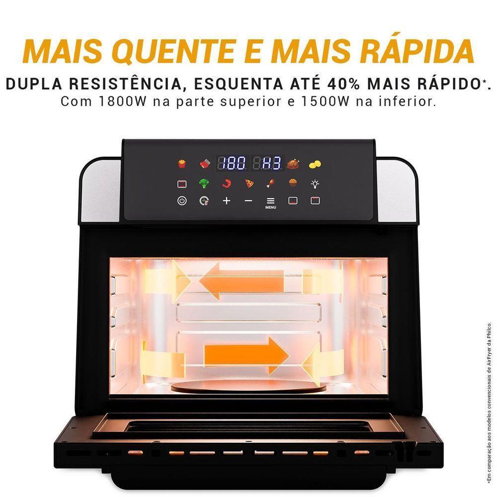 Air Fryer Oven Philco 15L Dupla Resistência 1800W PAF15B - 220V - 3