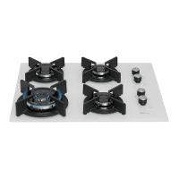 Cooktop A Gás Fischer 4 Bocas Tripla Chama Infinity Com Trempe De Ferro Fundido Mesa Vidro Branco Bivolt - 3