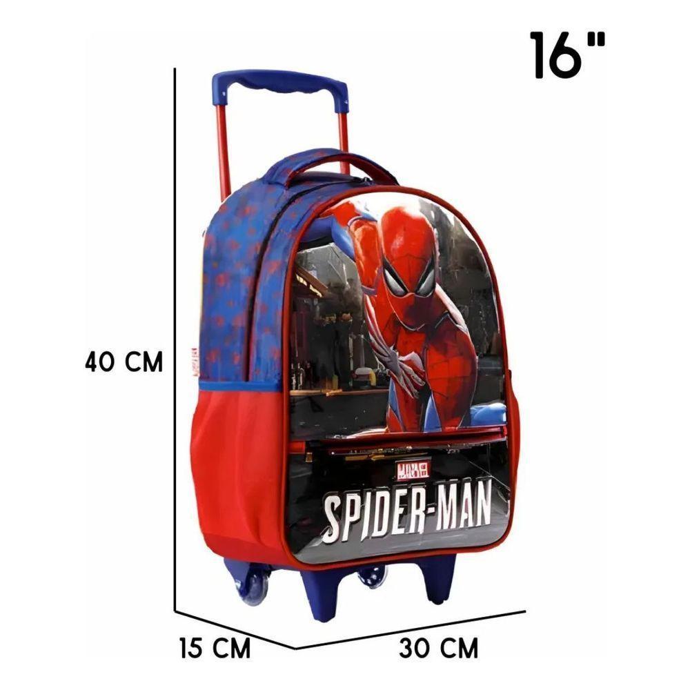 Mochila Homem Aranha Escolar Com Rodinhas - Spider Man - Xeryus Vermelho - 2