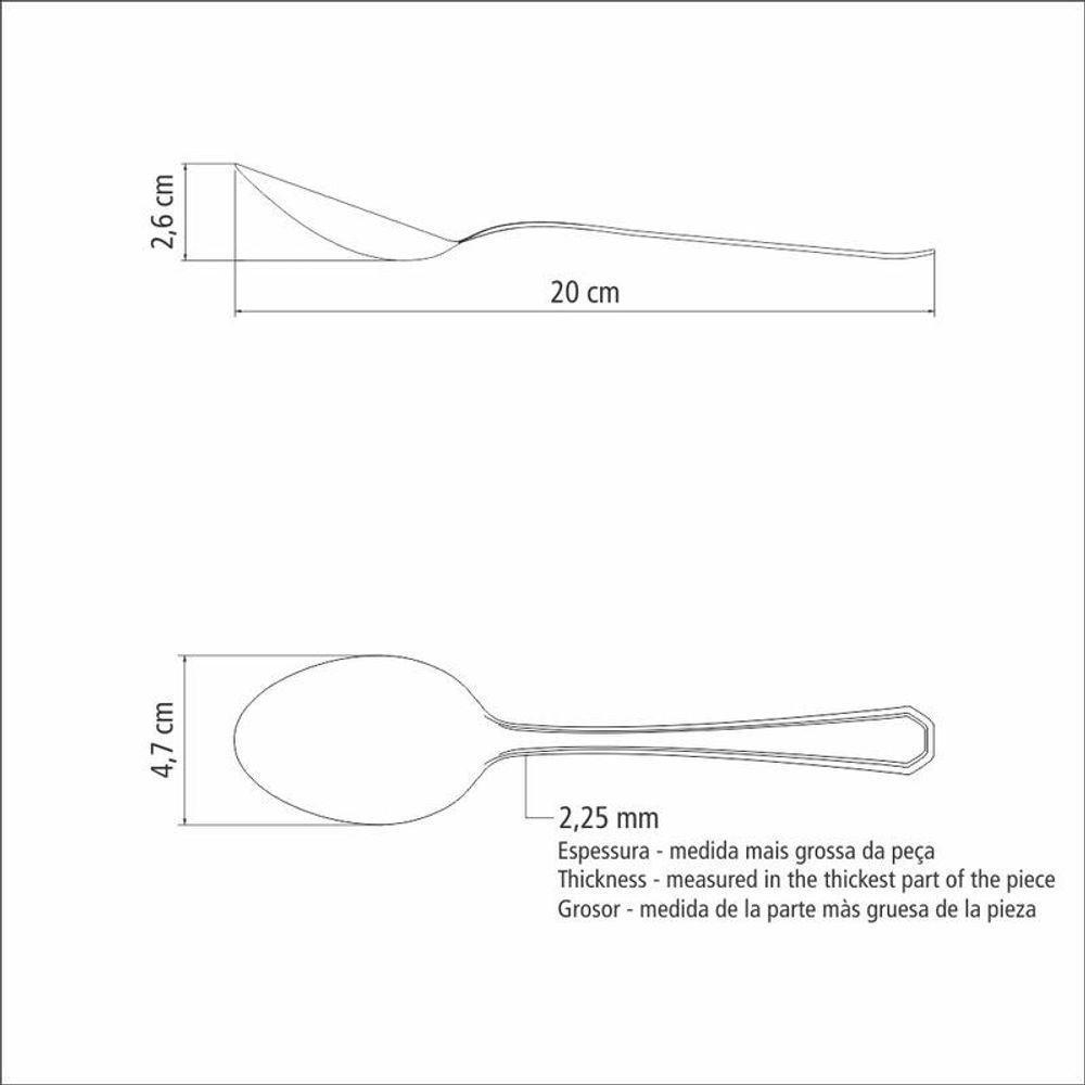 Colher De Mesa Tramontina Sonata Em Aço Inox - 3
