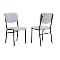 Conjunto Mesa Atenas 120cm 4 Cadeiras Confort Gol Decor Preto/preto/courino Off/preto - 2