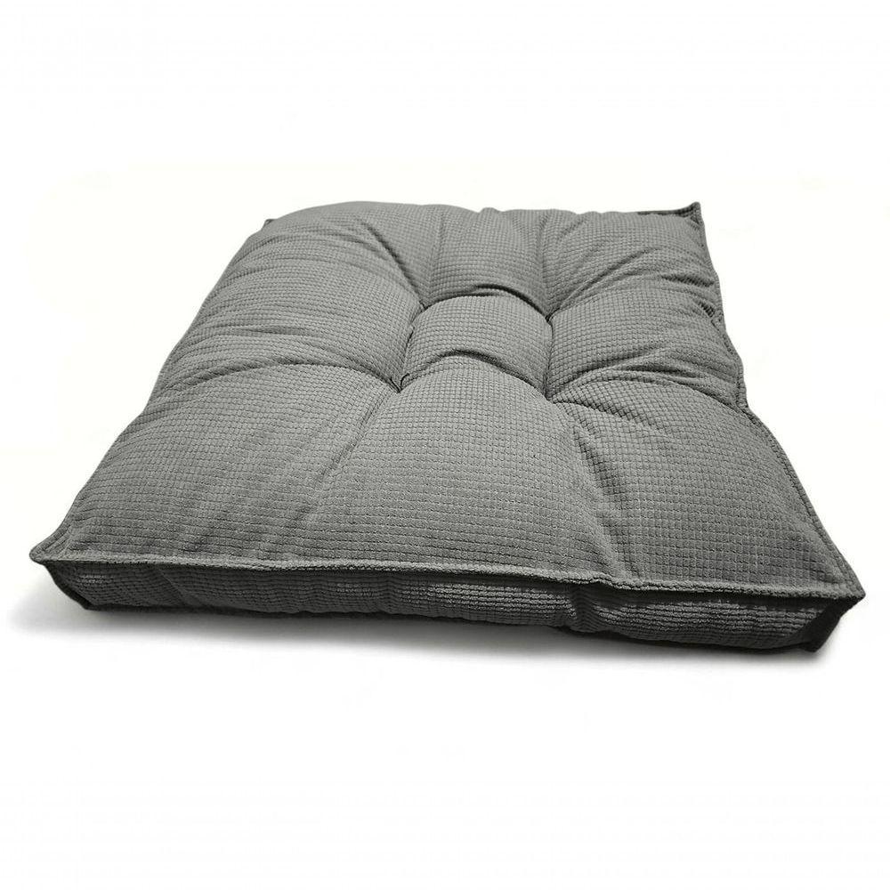 Almofada Futon 70x70 Cm Veludo Prime Decoração Top Modelos Cinza Claro - 3