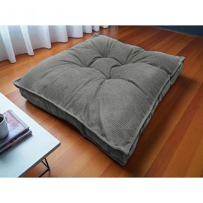 Almofada Futon 70x70 Cm Veludo Prime Decoração Top Modelos Cinza Claro