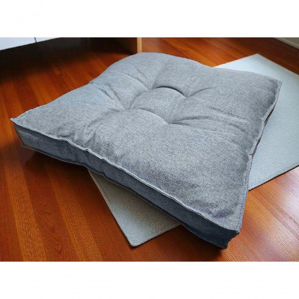 Almofada Futon 70x70 Cm Linho Saturno Decoração Top Modelos Cinza - 1