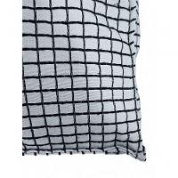 Almofada Futon 70x70 Cm Jacard Prada Quadriculado Decoração Preto - 5