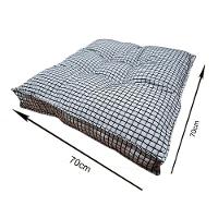 Almofada Futon 70x70 Cm Jacard Prada Quadriculado Decoração Preto - 6